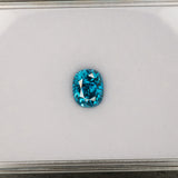 Natural Cambodian Blue Zircon Oval Shape 8.2x6.6x6.6mm 3.84ct Loose Gemstone