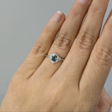 Natural Alexandrite Ring w Earth Mined Diamonds in Solid 14K Gold Oval 5x4mm