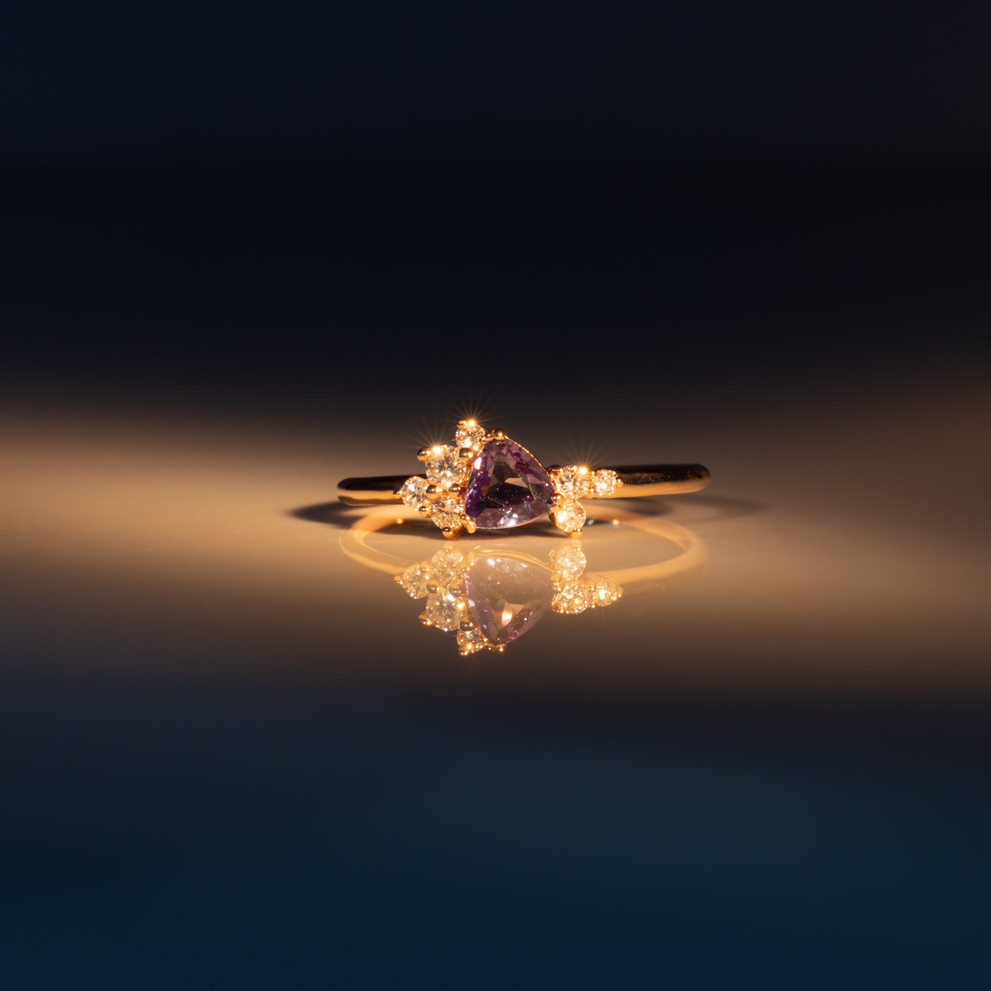 14K Rose Gold Alexandrite Ring