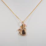 14K yellow gold boulder opal pendant