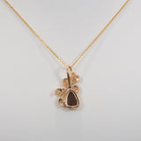 14K yellow gold boulder opal pendant