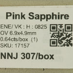 0.64 carat natural pink sapphire oval 6.9x4.9mm loose gemstone – view 2