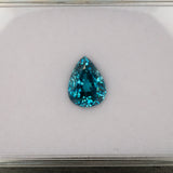 Natural Cambodian Blue Zircon Pear Shape 11x8.4x6.2mm 5.36ct Loose Gemstone