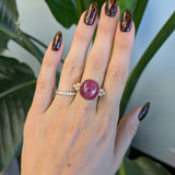 14K yellow gold star ruby ring