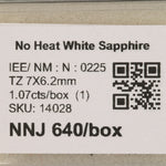1.07 carat natural Ceylon white sapphire shield cut 7x6.2mm loose gemstone – view 2