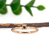 Ruhanika 14K Rose Gold Aquamarine Diamond Ring | Round 4mm