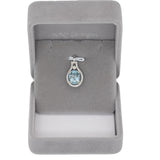 Zanai 3.5Ct Aquamarine Pendant with Earth Mined Diamond: Solid 14K Gold, Oval 11x9mm
