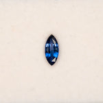 0.95 carat natural blue sapphire, marquise 9.7x4.3mm loose gemstone