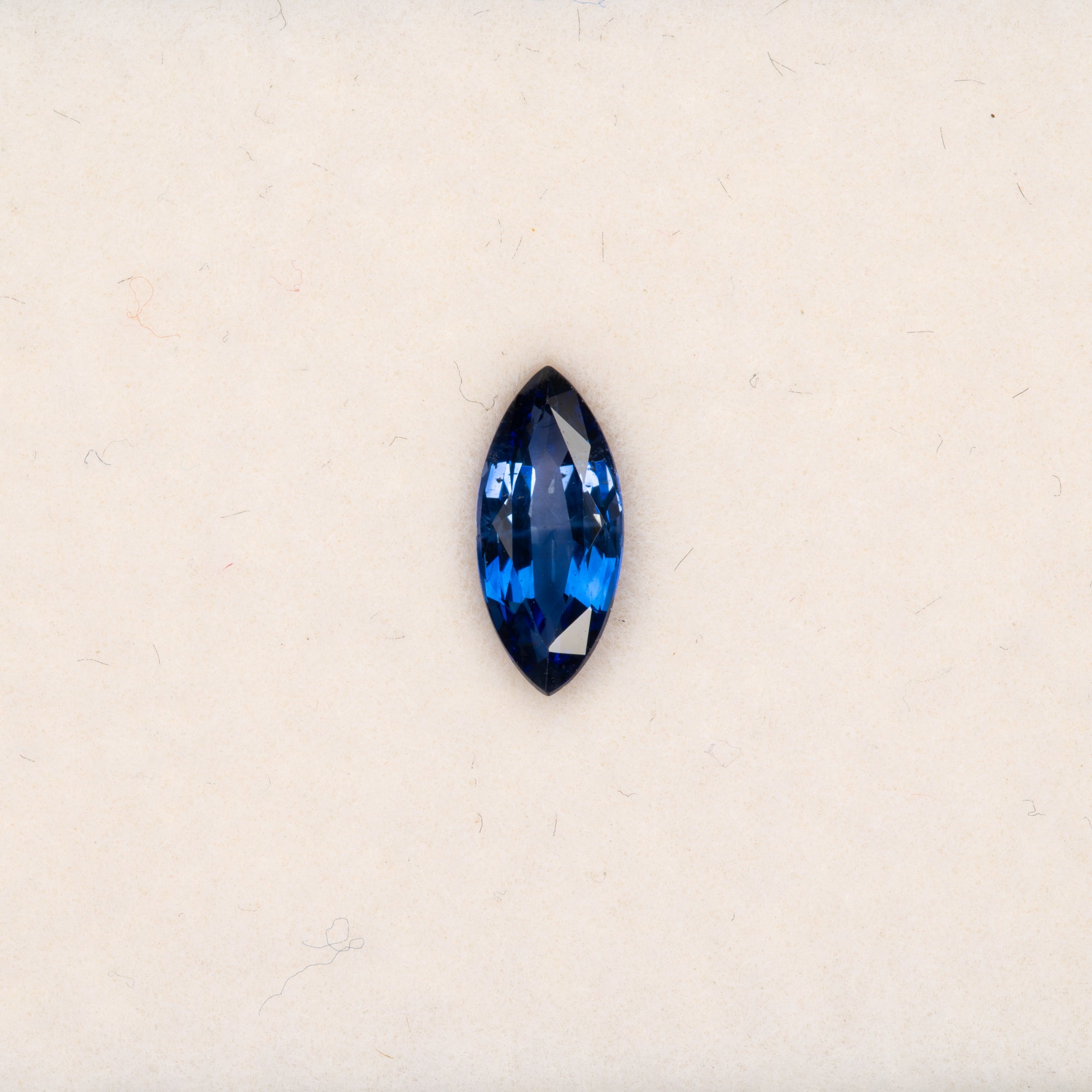 0.95 carat natural blue sapphire, marquise 9.7x4.3mm loose gemstone