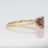 2.3 Ct Red Zircon Ring with Genuine Earth-Mined Diamonds – Solid 14K Gold 7mm Elegant Fine Jewelry Statement Ring, Fiery Gemstone Design