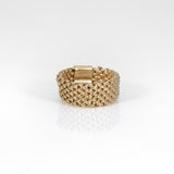 solid 14K yellow gold flex estate band