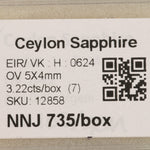 0.53 carat natural AA grade blue sapphire oval 5x4mm loose gemstone – view 8