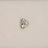 1.17 carat natural mint sapphire, shield cut 7x5.5mm Ceylon loose gemstone