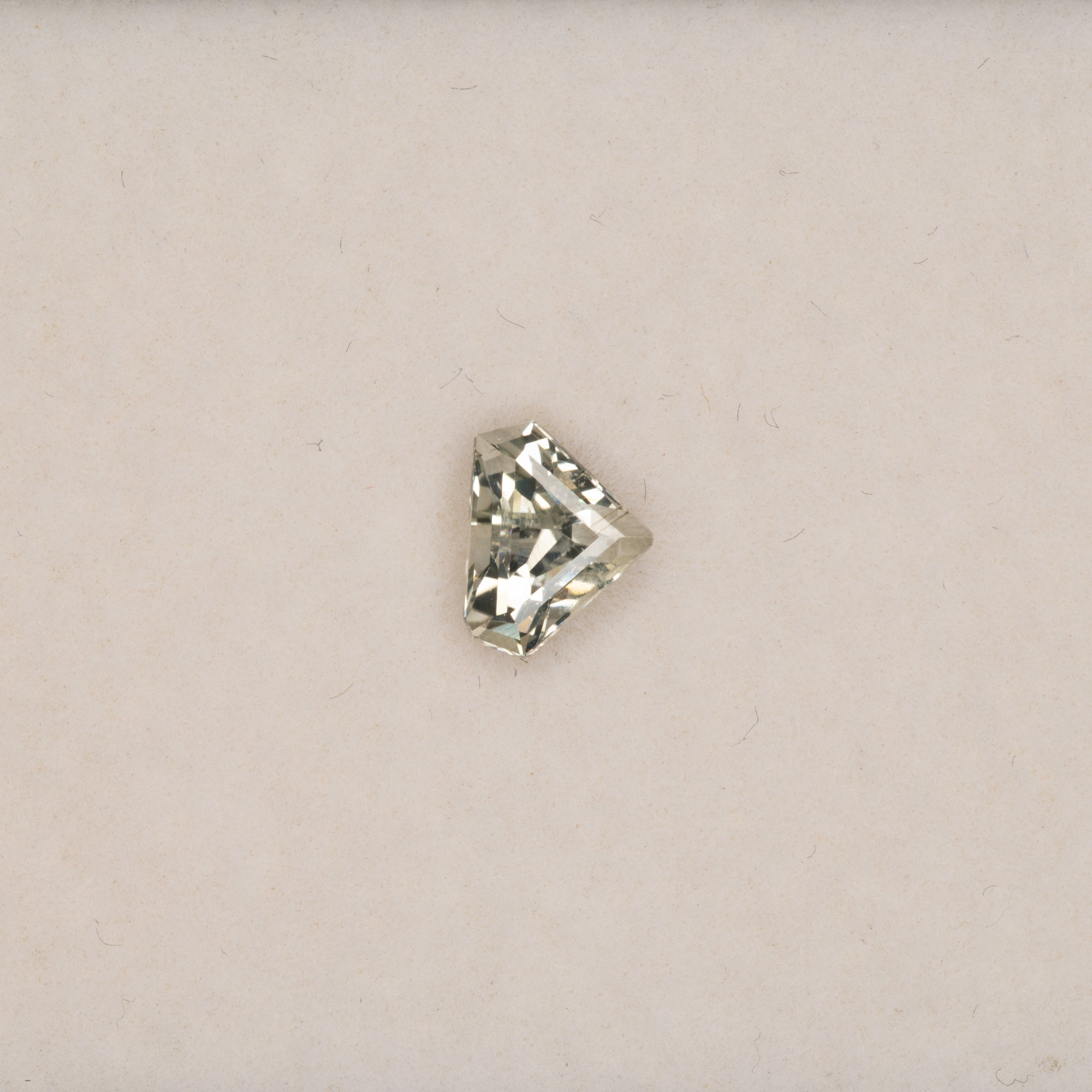 1.17 carat natural mint sapphire, shield cut 7x5.5mm Ceylon loose gemstone