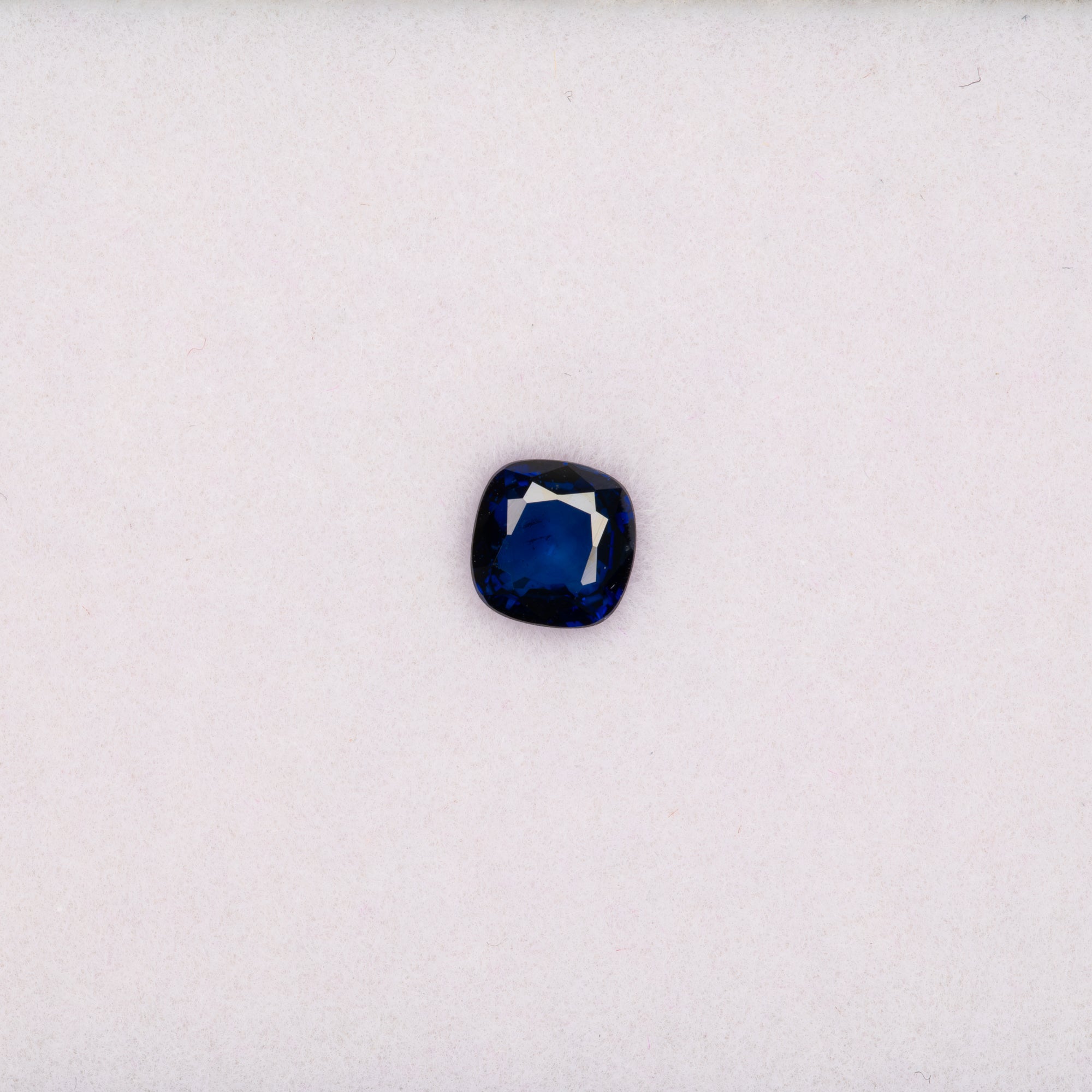 0.55 carat natural blue sapphire, cushion 4.9mm Ceylon loose gemstone