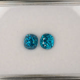 Natural Cambodian Blue Zircon Oval Shape 7.4x6.6x7mm 3.89ct Loose Gemstone