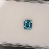 Natural Cambodian Blue Zircon Emerald Cut 8.1x5.7x5.1mm 2.95ct Loose Gemstone