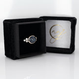 Elysia Solid 14k Gold Star Sapphire Ring with Natural Diamonds Accents, Oval 11x9mm