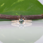 14K yellow gold alexandrite ring