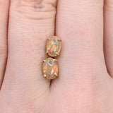 Natural Ethiopian Opal Oval Four Prong Stud Earrings | Solitaire Studs 7x5 8x6 9x7mm