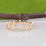 14K yellow gold diamond band