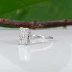 14K white gold lab grown diamond ring