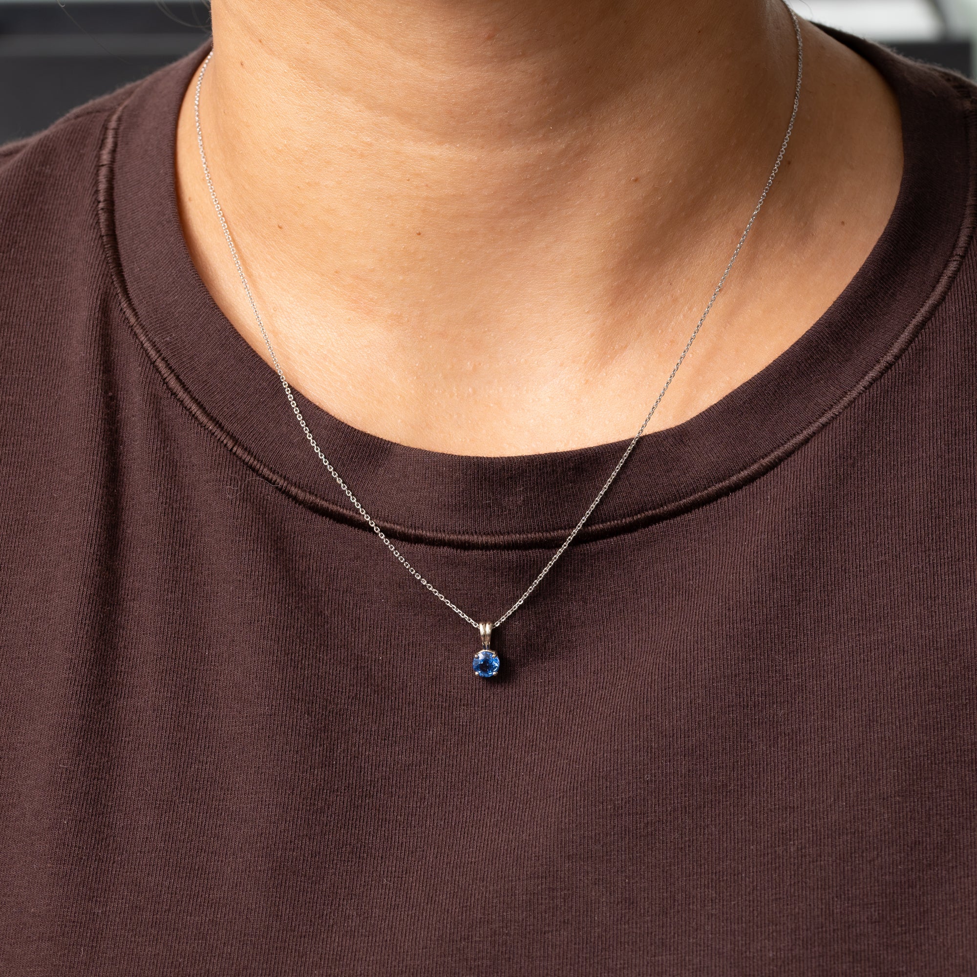 14K White Gold Kyanite Pendant