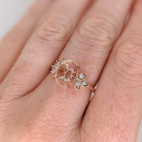Beautiful Ring Setting W Marquise Diamond Accents in 14k Solid Gold | Oval | Customizable