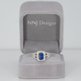 platinum ceylon sapphire ring