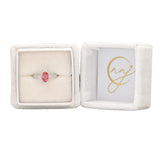 GIA Certified 1.1Ct Orange-Pink Sapphire  Ring with Natural Diamonds: Solid 14K Gold, 7x5mm