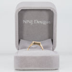 14K yellow gold boulder opal ring with diamond accents