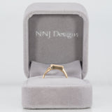 14K yellow gold boulder opal ring with diamond accents