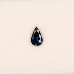 1.07 carat natural blue sapphire, pear 8.4x5.1mm loose gemstone