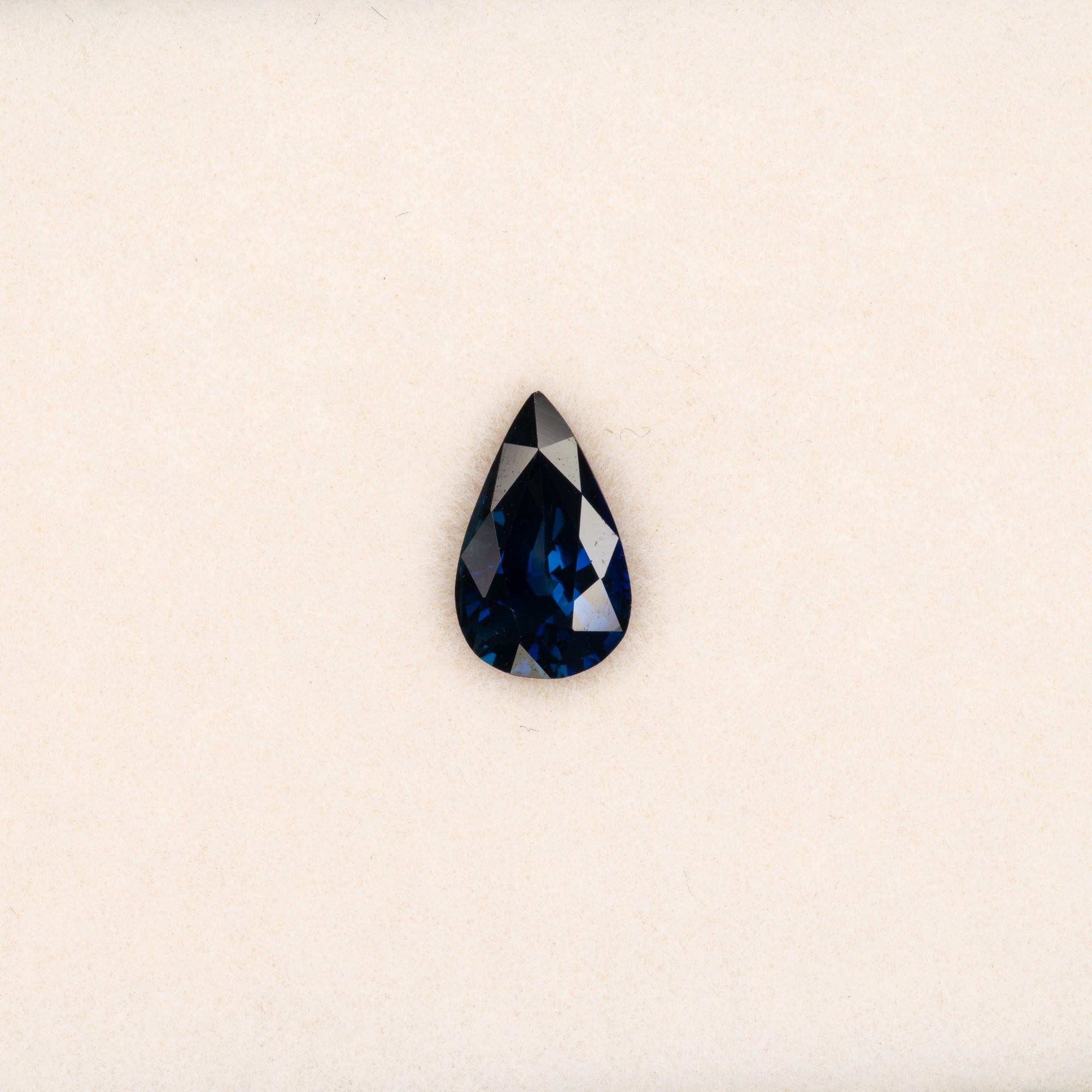 1.07 carat natural blue sapphire, pear 8.4x5.1mm loose gemstone