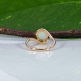 14K yellow gold Ethiopian opal cabochon ring