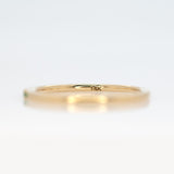 Elegant Tsavorite Gemstone Band Ring in Solid 14K Yellow Gold | Delicate Minimalist Wedding & Promise Ring
