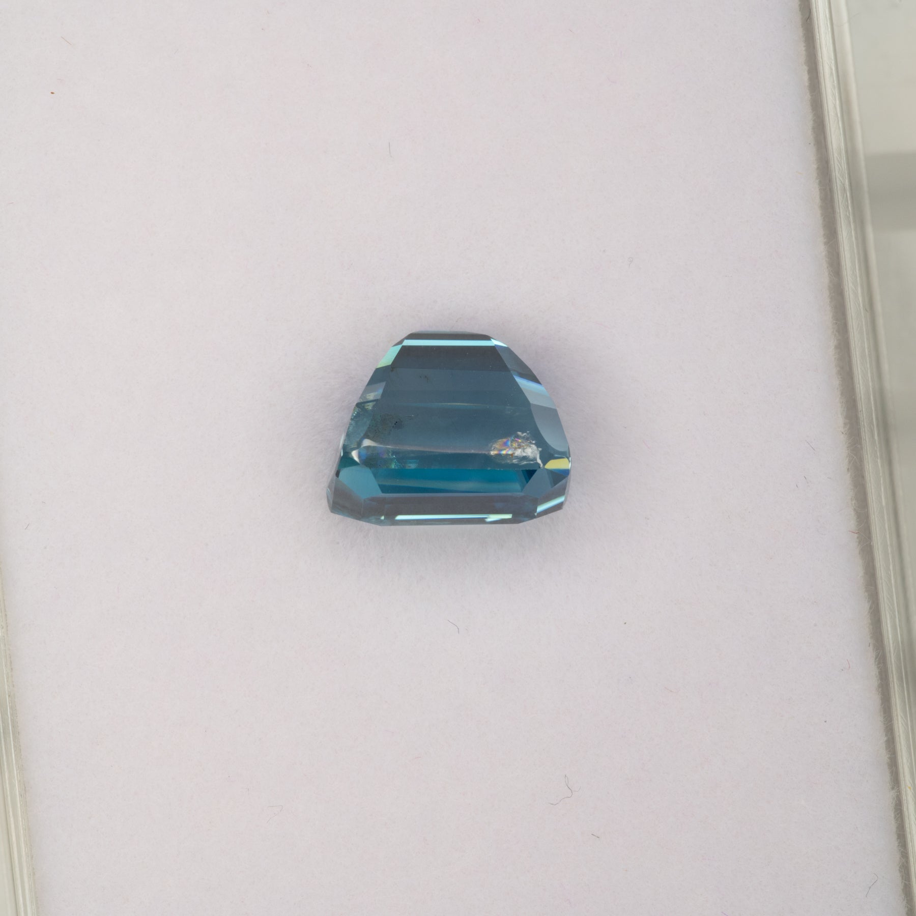 natural cambodian blue zircon emerald cut loose gemstone