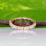 14K rose gold lab grown diamond band