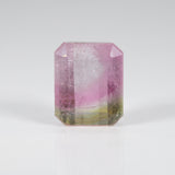 Earth Mined Bi-Color Tourmaline 6.19ct Emerald 11.3x9.3mm – Untreated Loose Gemstone for Ring, Pendant & Jewelry Making – One Stone