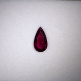 Natural Rubellite Tourmaline 0.9ct Pear 10x5.5mm – Untreated Loose Gemstone for Ring, Pendant & Jewelry Making – One Stone