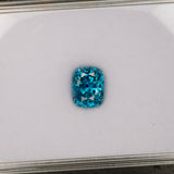 Natural Cambodian Blue Zircon Cushion Cut 9x7.2x6.6mm 4.8ct Loose Gemstone