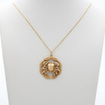 solid 14K yellow gold crab design estate pendant