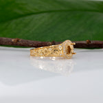 18K yellow gold diamond semi-mount ring setting