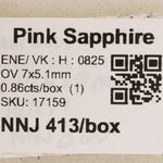 0.86 carat natural pink sapphire oval 7x5.1mm loose gemstone – view 2