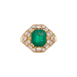 GIA Certified 2.0cts Colombian Emerald Diamond Ring in 14K Gold | Emerald Cut 9X7mm