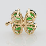 Elodie 1.1Ct Tsavorite Pendant with Earth Mined Diamond Accents: Solid 14K Gold, 5x4mm