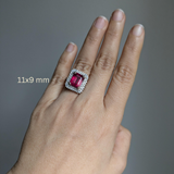 Natural Emerald Cut Madagascar Ruby Gemstone – Faceted Loose Stone for Custom Jewelry