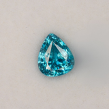 Natural Cambodian Blue Zircon Pear Shape 8.5x7.3x6.1mm 3.74ct Loose Gemstone