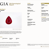 GIA Certified Investment-Grade Mozambique Ruby Pear 9x7mm 1.99ct – Natural High-Quality Loose Gemstone