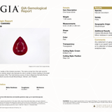 14K yellow gold GIA Mozambique ruby ring with diamond accents